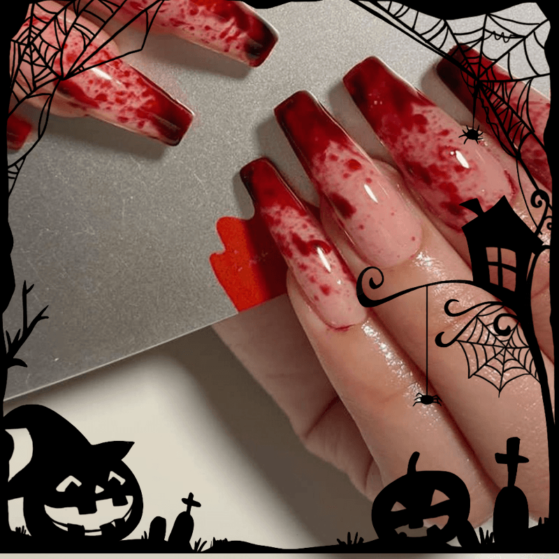 『Bleeding Nail 2.0』-[press-on-nails]-Cupid Fantasy-Beauty&Fashion