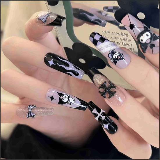 『Y2K Hot Kuromi』·Sanrio-[press-on-nails]-Cupid Fantasy-Beauty&Fashion