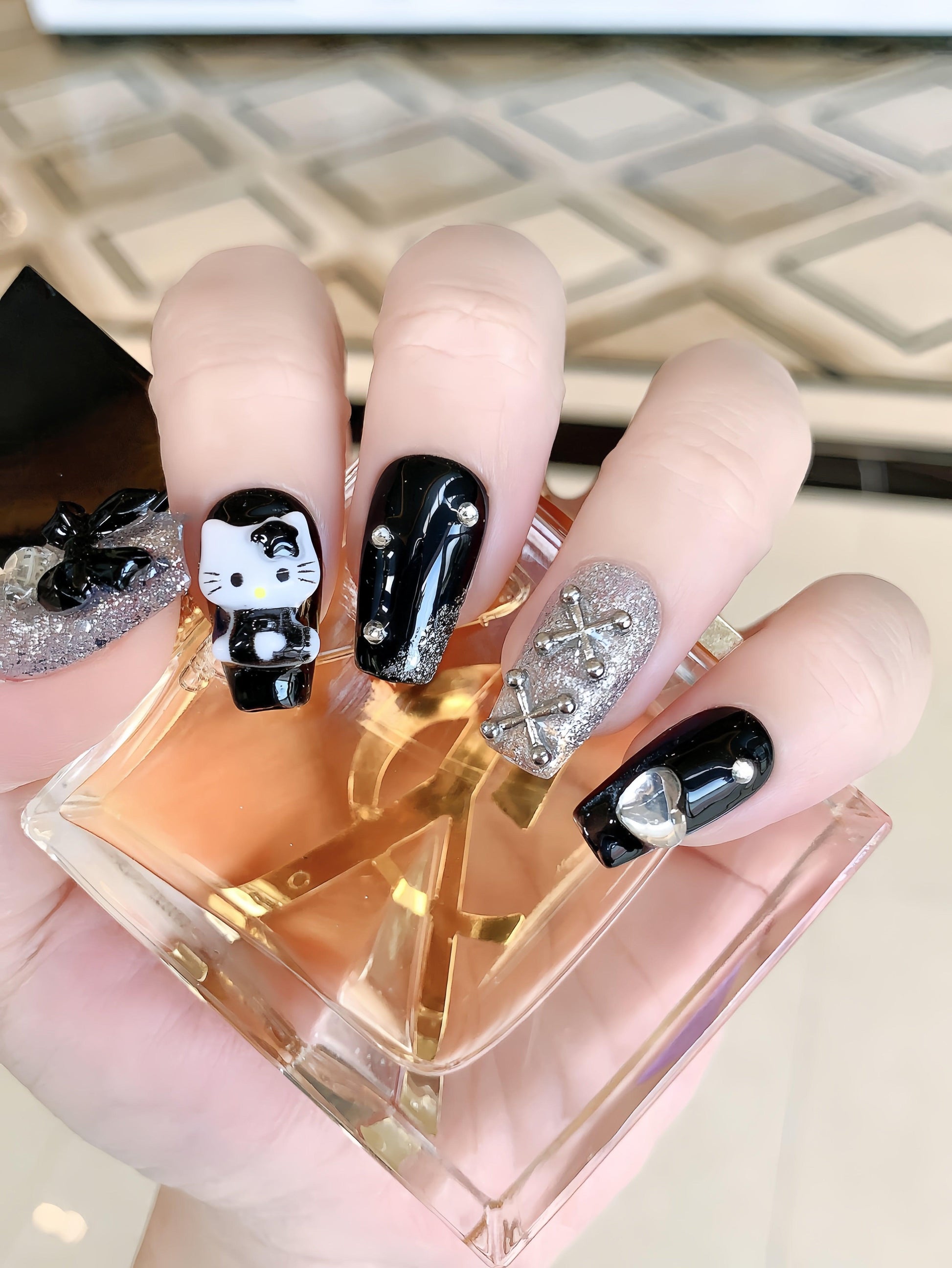 『Black Kitty』·Sanrio-[press-on-nails]-Cupid Fantasy-Beauty&Fashion