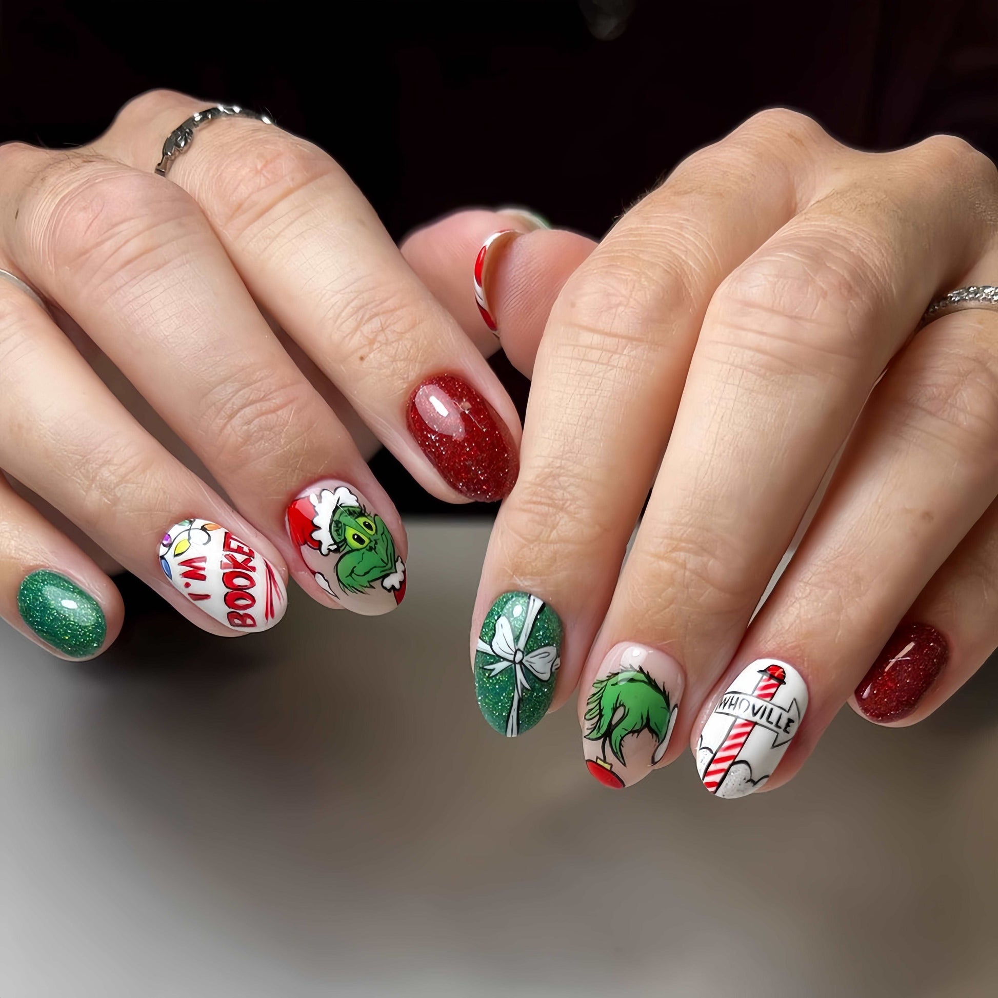 『The Grinch』-[press-on-nails]-Cupid Fantasy-Beauty&Fashion