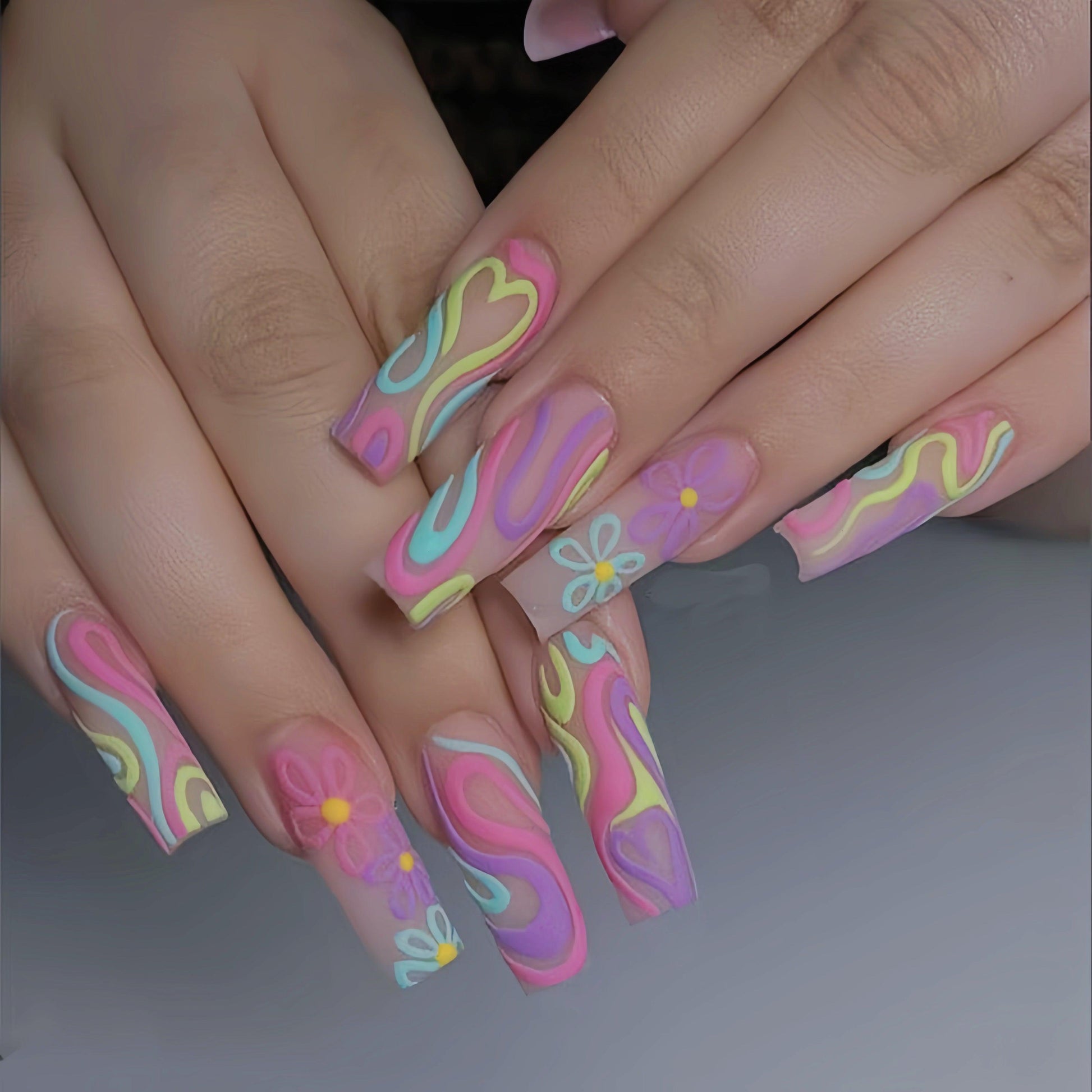 『Graffiti Barbie』-[press-on-nails]-Cupid Fantasy-Beauty&Fashion