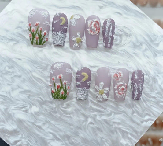 『Lilacs at Night』-[press-on-nails]-Cupid Fantasy-Beauty&Fashion