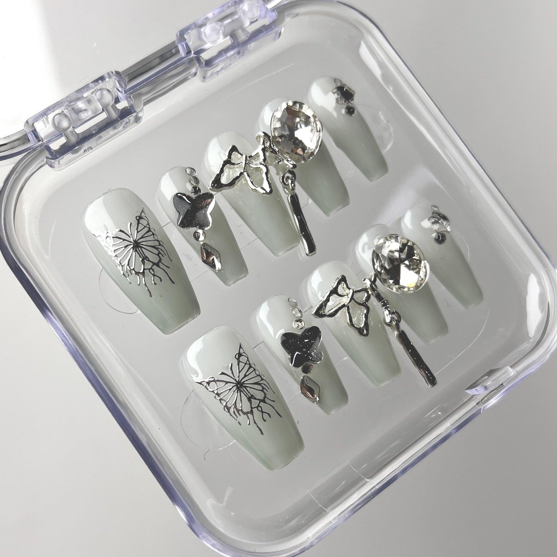 『新中式·Silver Butterfly』-[press-on-nails]-Cupid Fantasy-Beauty&Fashion