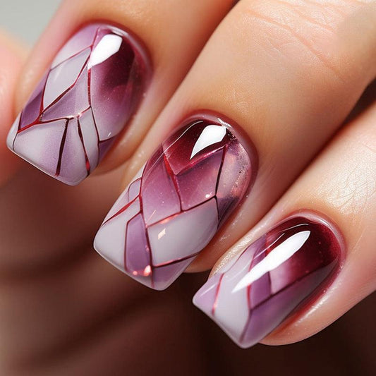 『Burgundy Glaze』-[press-on-nails]-Cupid Fantasy-Beauty&Fashion