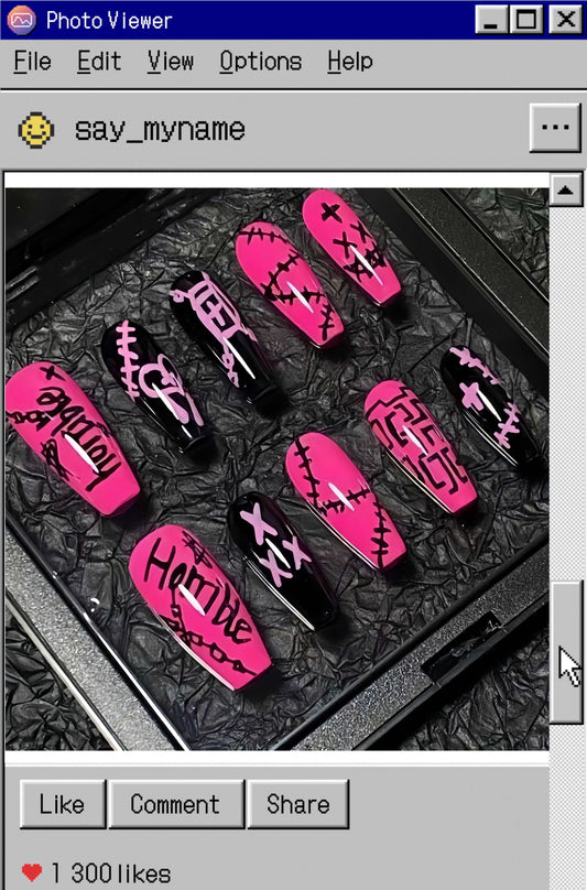 baddie-press on nail- nail art-fake nail-beauty-fashion-cupid fantasy