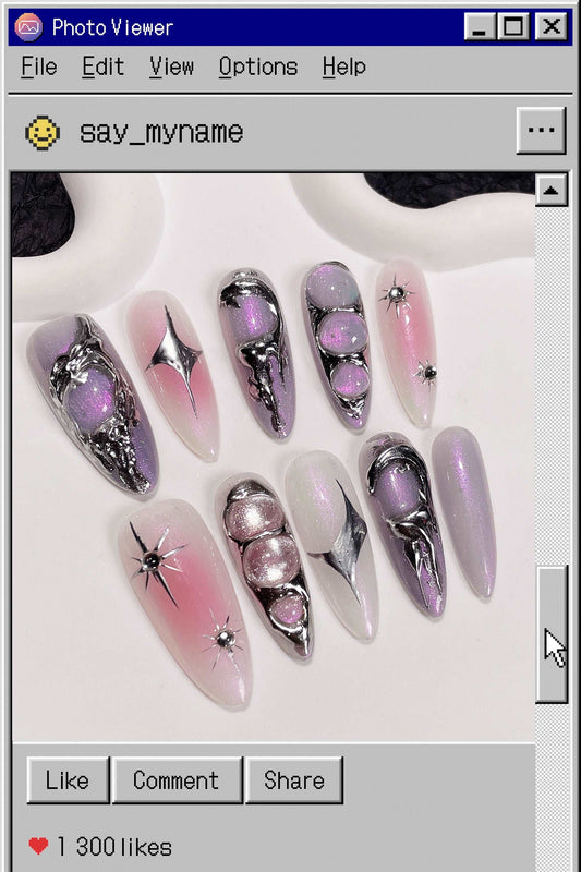 『Pinkel Purple』-[press-on-nails]-Cupid Fantasy-Beauty&Fashion-fake nails-nailart