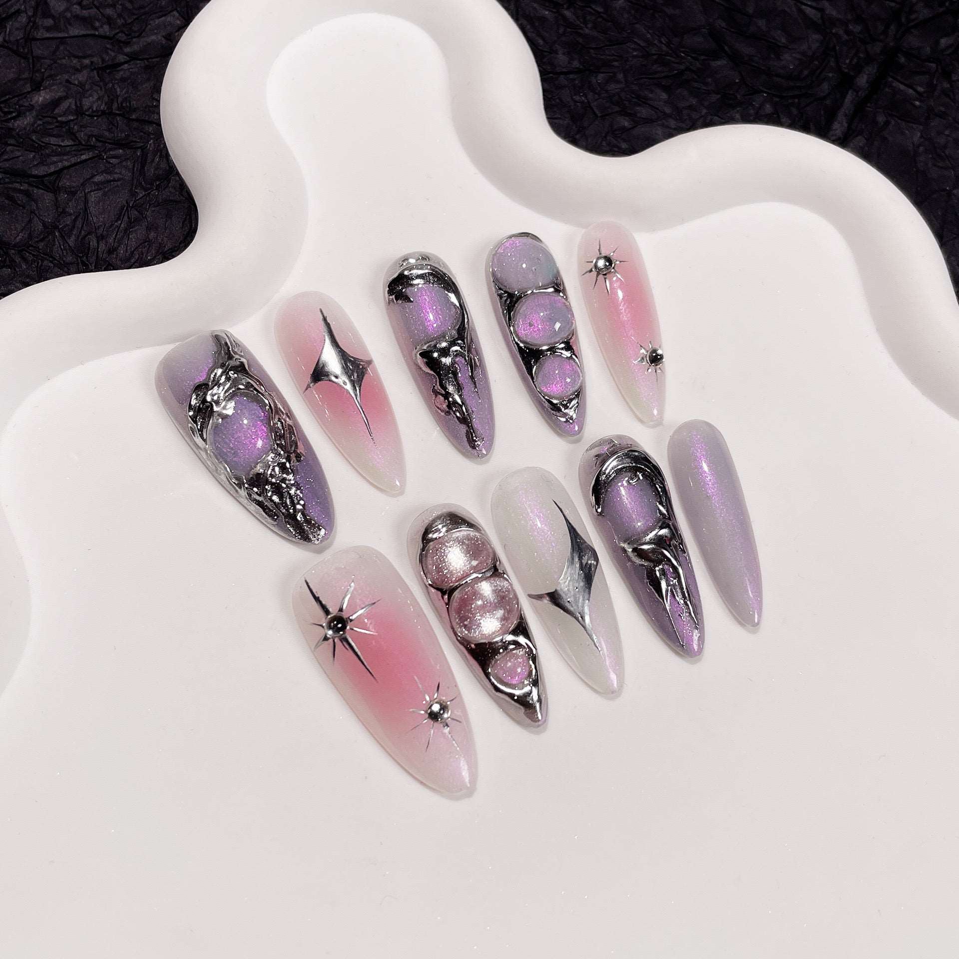 『Pinkel Purple』-[press-on-nails]-Cupid Fantasy-Beauty&Fashion